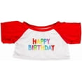 thumbnail image 2 of Candy the Dog Plush Toy In Happy Birthday T-Shirt with Red Sleeves - 8 Inch Dog Stuffed Animal, Cute & Soft Cuddly Birthday Teddy Bear, Gift for Kids, Birthday Decor, Party Favor, 2 of 5