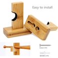 thumbnail image 3 of Baseball Bat Display Wall Mount, Softball Bat Rack for Horizontal Display, Solid Wood with Soft Felt and Hidden Screws, 3 of 5