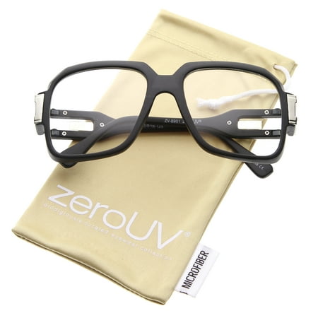 zeroUV - Large Retro Hip Hop Style Clear Lens Square Eyeglasses 54mm - 54mm