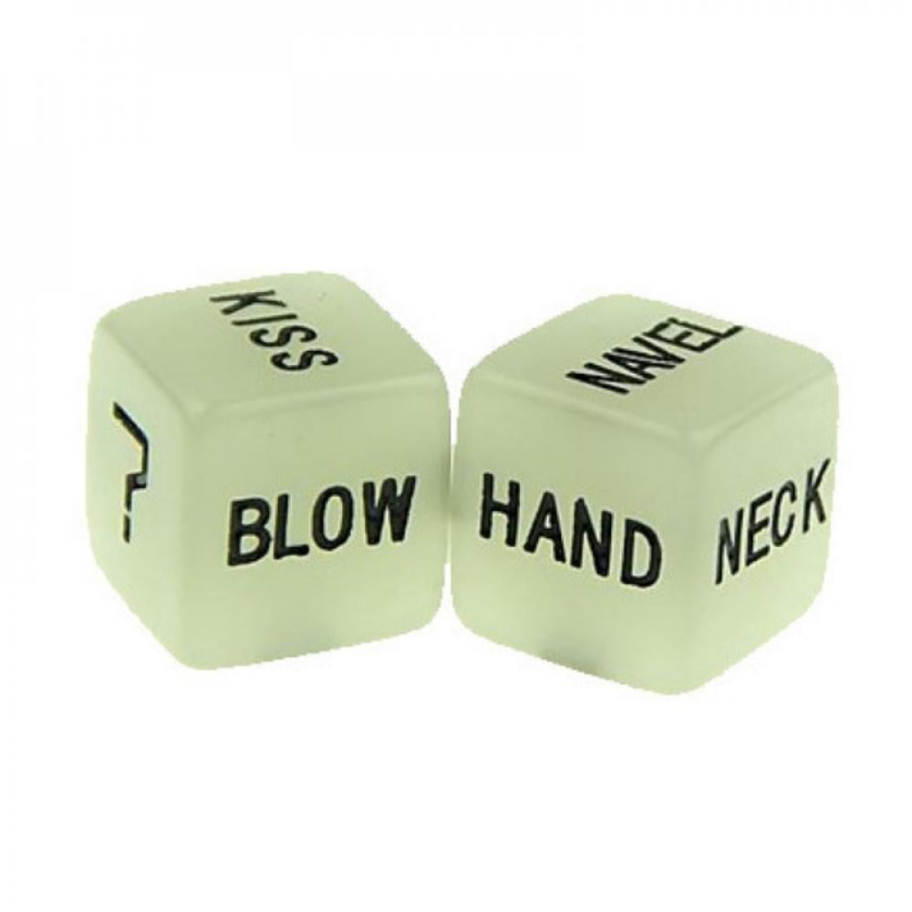 2pcs Naughty Glow Letter Dice Game Adult Party Gag Gift for Hen Night Toy 