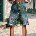 thumbnail image 2 of kaondbfi Women's Summer High Waisted Shorts Knee Length Fashionable and Casual Style with Pockets Lightweight and Breathable, 2 of 4
