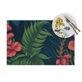 thumbnail image 4 of XMXT 6 Pcs Woven Placemats, Jungle Forest Fern Print Stain Resistant Anti-Skid Placemat for Kitchen Table, 12 x 18 inches, 4 of 6