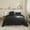 Black, variant on White Solid Bedding Sets King All White Duvet Cover Set Solid Pattern Washed Microfiber, No Filling