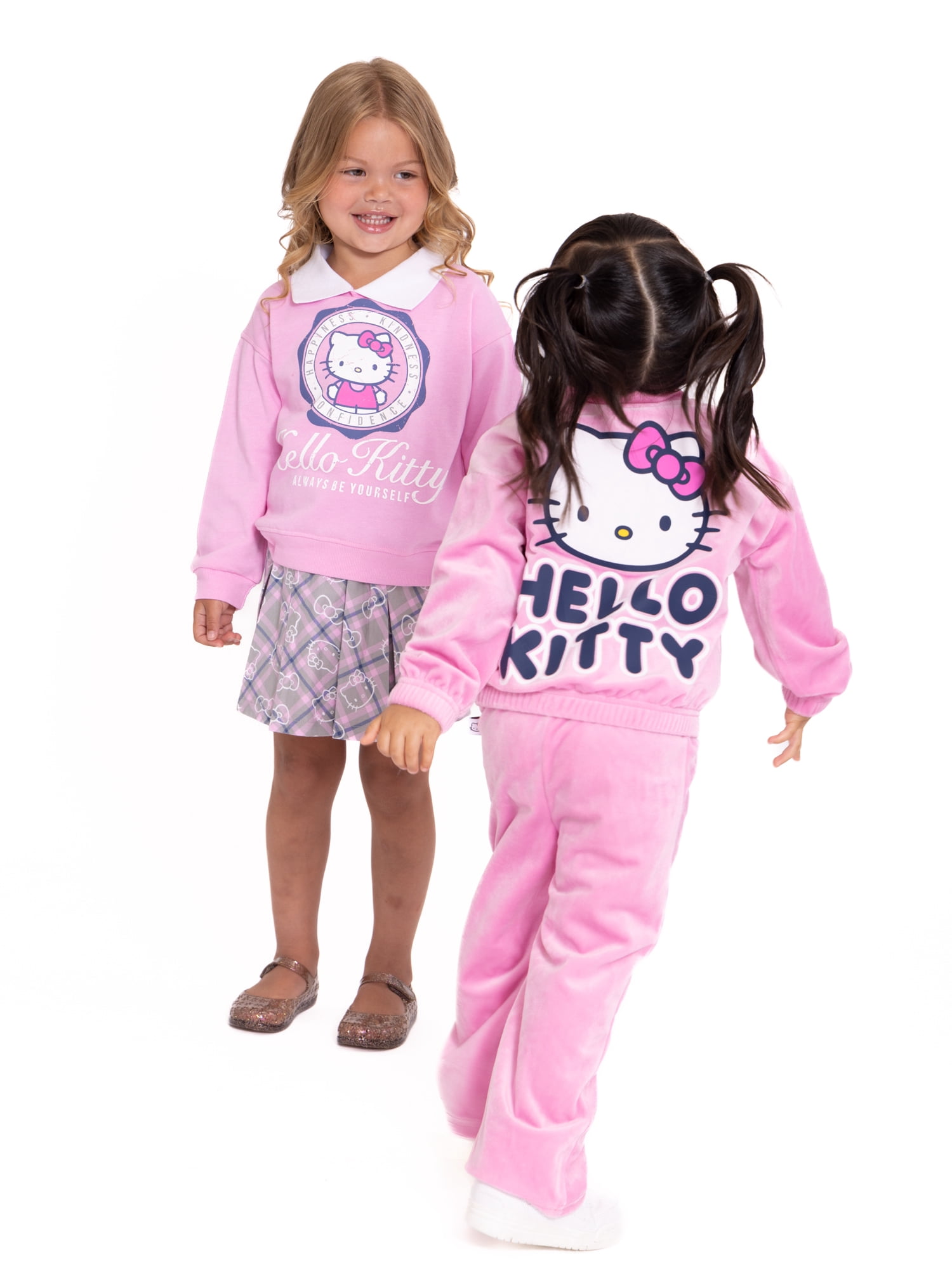 Hello Kitty Toddler Girls Velour Track Jacket and Flare Pants Set, 2-Piece, Sizes 12M-5T