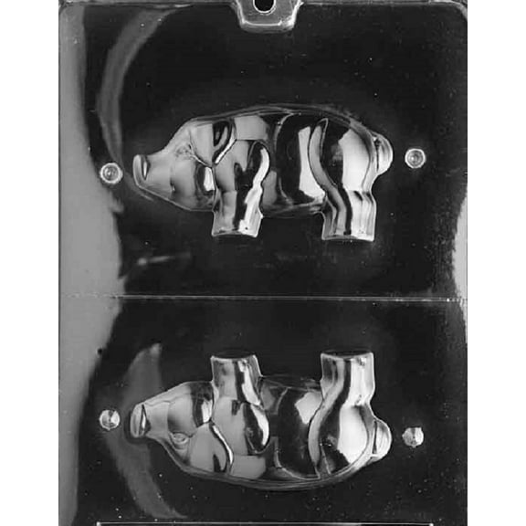 Grandmama's Goodies A098 3D Standing Pig Chocolate Candy Soap Mold with Exclusive Molding Instructions