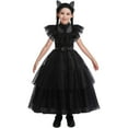 thumbnail image 5 of Girls Kids Addams Family Cosplay Costume Outfit, 5 of 6