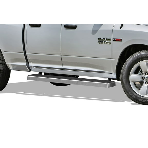 2009-2018 Dodge Ram 1500 Quad Cab (Incl. 2019 Ram 1500 Classic) Hairline Finish 6 Inch Door to Door Side Bar Side Step Running Board