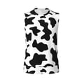 thumbnail image 6 of Lsque Milk Cow Print Men's Cotton Blend Sleeveless Muscle Shirts (S-3XL)- Moisture Wicking, Odor Protection, UPF 30+,Medium, 6 of 8