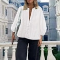 thumbnail image 2 of Beach Vacation Clothes for Women, Tops for Women Trendy, Women's Fashionable Versatile Long Sleeve Shirt with Hollow Embroidery Design for Casual and Dressy Occasions, 2 of 5