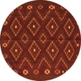 thumbnail image 1 of Ahgly Company Indoor Round Southwestern Orange Country Area Rugs, 8' Round, 1 of 1