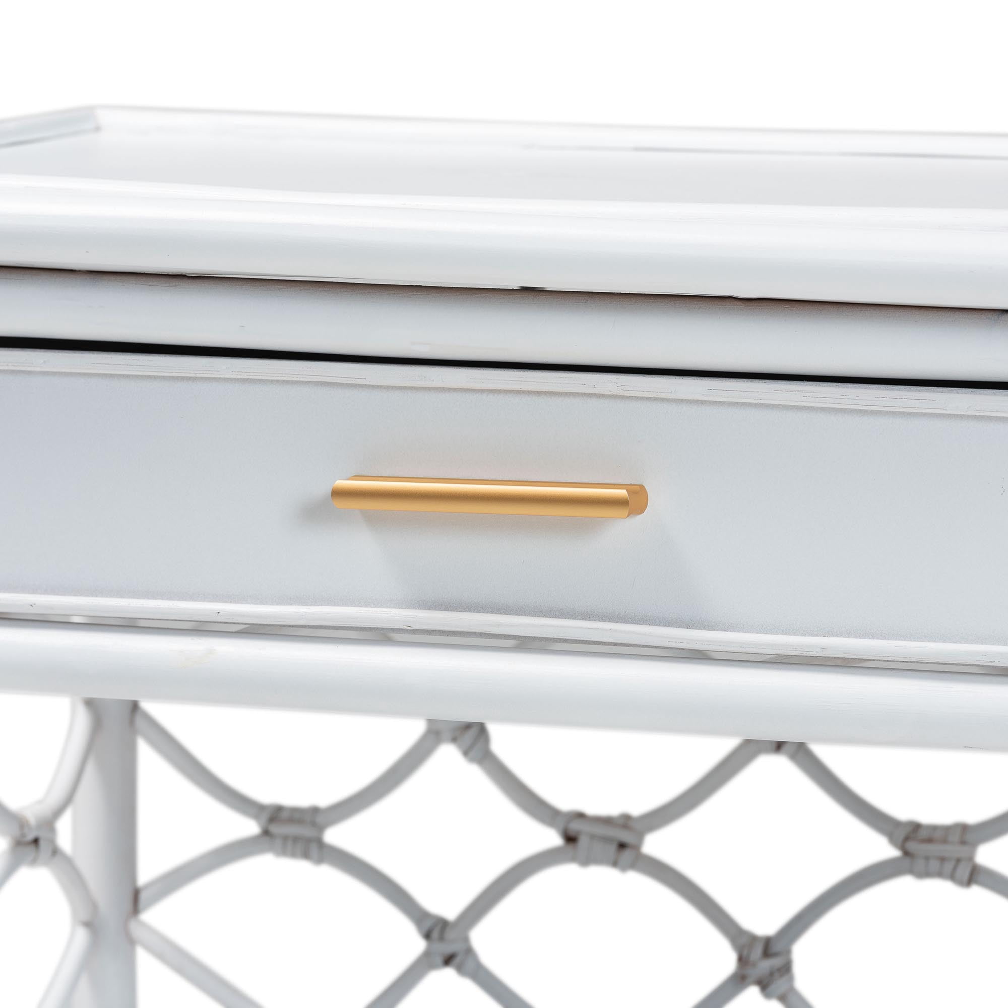 bali & pari Akane Coastal Nightstand, 1-Drawer, 24"W, White