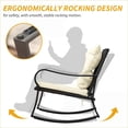 thumbnail image 5 of Patio 2-Piece Modern Loveseat & Coffee Table, Beige, for Porch Garden Poolside | Teak Finish | Acacia Wood, 5 of 10