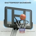 thumbnail image 5 of Heavy Duty Wall Mount Basketball Hoop: 43.3" Shatterproof Backboard, Steel Rim, Tear-Proof Net for Outdoor/Indoor Play. Easy Assembly. Black., 5 of 6