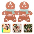 thumbnail image 3 of MasteelfCA 50PCS Christmas Hanging Tag Gingerbread Man Tags for Gift DIY Xmas Present Wrap and Label Package, 3 of 7