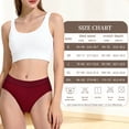thumbnail image 6 of MecTo Womens Cotton Underwear High Cut Briefs Wicking Stretch Bikini Hipster High Waisted Ladies Panties 5 Pack, 6 of 7