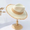 thumbnail image 3 of de estilo retro, parasol de de verano, accesorios de protección , sombreros de vaquero Fedora para pesca, , beige Soledad Sombrero de paja de ala ancha, 3 of 8