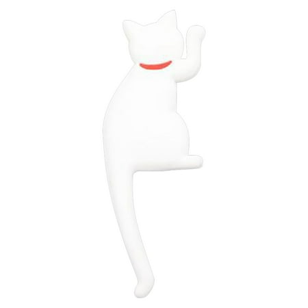 

Aueoeo Cute Cartoon Cat Sticky Hook Magnetic Fridge Magnet Non-marking Hook