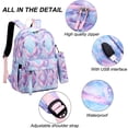 thumbnail image 6 of Forestfish Rhombus Print Backpack Set with Lunch Bag, Purple, 6 of 7