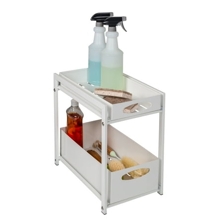 Honey-Can-Do - Metal Kitchen Cabinet Organizer with Drawers - White