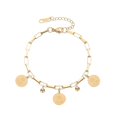 thumbnail image 1 of EZLIFE Pulsera con dijes de oro de 18 quilates para mujer, cadena de pulsera de acero de titanio de 5 mm, oferta C6 Y2F3, 1 of 1