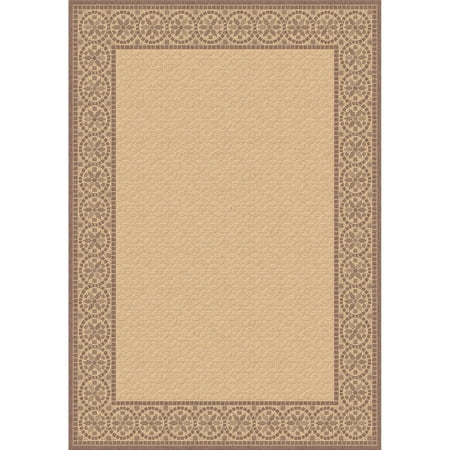 Dynamic Rugs Piazza Mosaic Indoor/Outdoor Area Rug - Natural/Brown