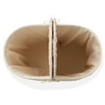 thumbnail image 7 of Casafield Oval Laundry Hamper with Lids and Removable Liner Bags - Whitewash White, Woven Water Hyacinth 2-Section Laundry Basket for Clothes, 7 of 7