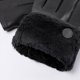 thumbnail image 5 of Guantes de cuero genuino para hombre, otoño e invierno, cálidos, forrados con vellón, gruesos, para conducir, montar a caballo, sencillos, para negocios, atractivos, de imitación de piel de ciervo y, 5 of 6