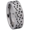 thumbnail image 3 of Dog Bone Tungsten Carbide Ring, 3 of 9