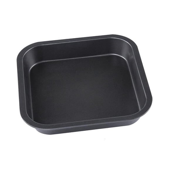 SDFGTstore Non Stick Pizza Pan Bakeware Carbon Steel Square Deep Plate Tray Bread Cake Mold