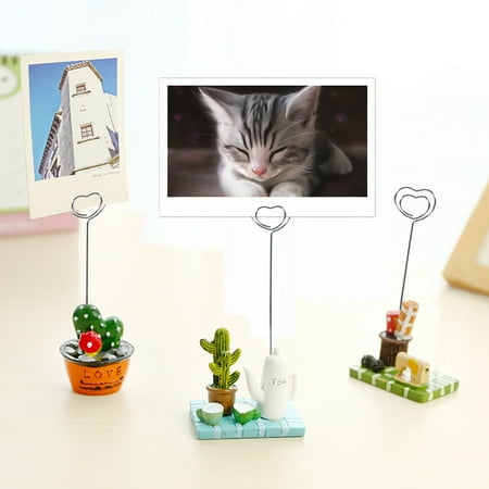 Photo Display Clips TOPINCN 50pcs Silver Metal Wires Photo Card Picture Memo Paper Note Display Clip Holders (Heart Shape) ()