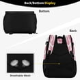 thumbnail image 5 of Backpack Cooler lunch bag 36 Can Capacity Insulated Bag for Camping, Beach, Hiking & Travel Pink Hearts Pattern, 5 of 7