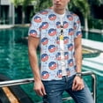 thumbnail image 6 of Lsque Donut with the USA Fag Pattern Mens Polo Golf Shirts Funny Graphics Shorts Sleeve Button Shirts Baseball T-shirt-X-Large, 6 of 7