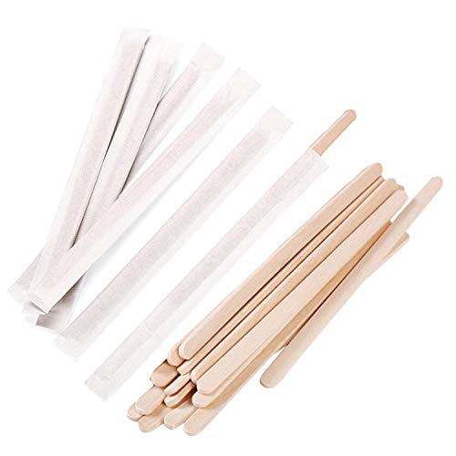 1000x Disposable Wooden Coffee Stirrer 'Paddle Pop Stick' 114mm Craft Cafe 