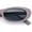 Purple - Black, variant on Womens Classy Iconic Narrow Oval Plastic Retro Mod Fashion Sunglasses All Black