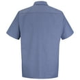 thumbnail image 3 of Red Kap Men's Short Sleeve Geometric Microcheck Work Shirt, 3 of 5