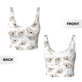 thumbnail image 5 of Xecao Cartoon Koala for Sports Bra with Removable Pads, Crop Tank Top Design, Women's Longline Sports Bra - Non-Wired - Large, 5 of 9