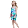 thumbnail image 7 of 5-6 Years Girl's Print Cami Casual Dress Sleeveless Hawaiian Summer A Line High Waist Mini Sundress, 7 of 7