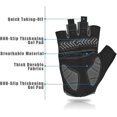 thumbnail image 2 of SZTXJ Cycling Gloves Half Finger Bike Gloves Non-slip Shockproof Gel Mountain Bike Gloves (Grey), 2 of 5