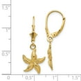 thumbnail image 2 of Primal Gold 14 Karat Yellow Gold Starfish Leverback Earrings, 2 of 2
