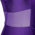 thumbnail image 6 of iiniim Women Lyrical Dance Dress One Shoulder Split Asymmetrical Modern Contemporary Ballroom Latin Dancewear Purple M, 6 of 7