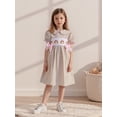 thumbnail image 6 of BemeyourBBs Toddler Baby Girl Thanksgiving Dress Outfit  Baby Girls Summer Fall Smocked Dress Clothes Cute Turkey Embroidery Puff Short Sleeve Doll Collar Plaid Giangham Dress, 6 of 8