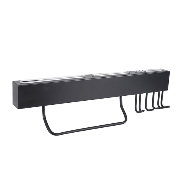 Portacuchillas, Estante para cuchillos montado en la pared de acero inoxidable 304 negro para el hogar Rendimiento de primer nivel