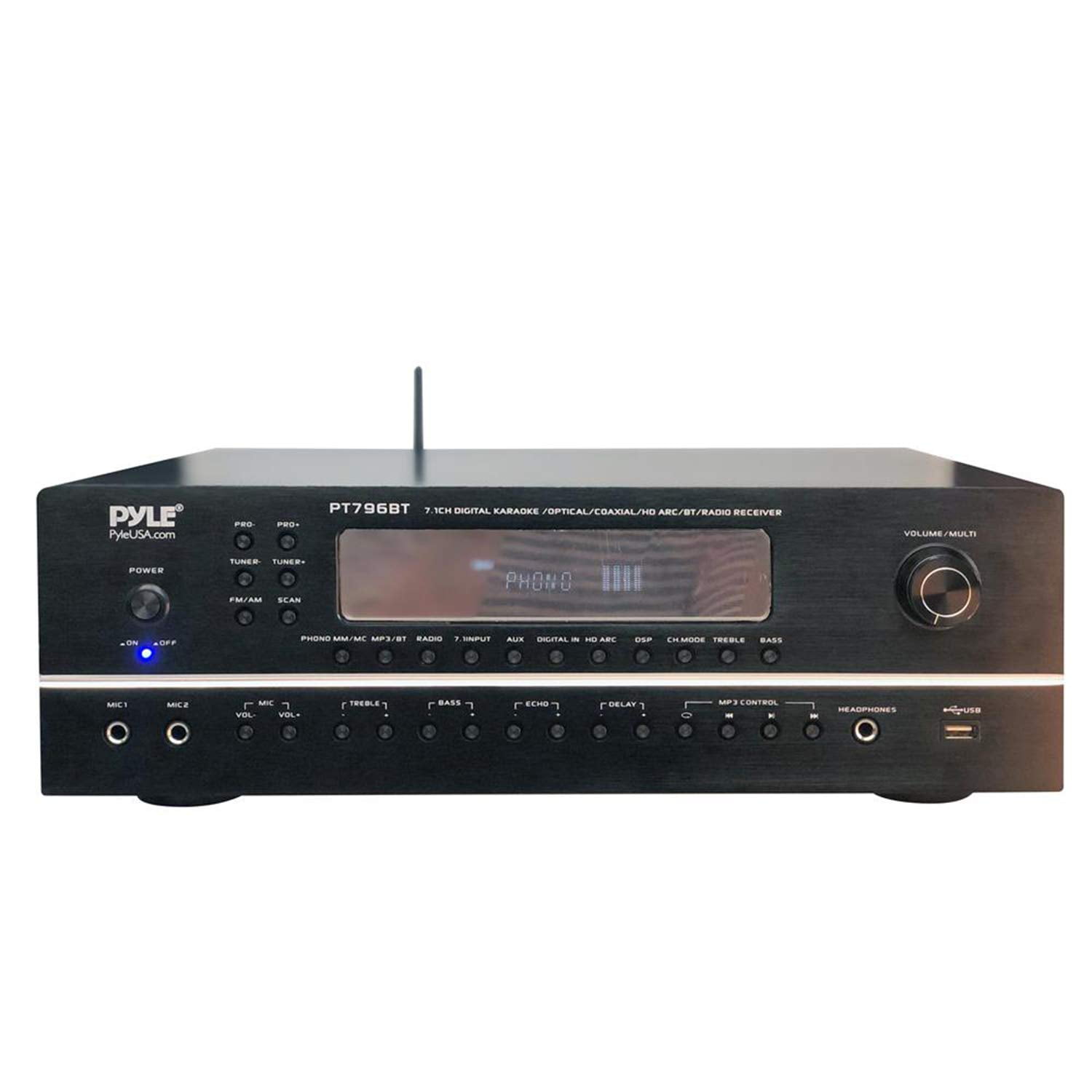 Wireless BT Streaming Home Theater Receiver – 7.1-Ch Surround Sound Stereo Amplifier System with 4K Ultra HD Support, MP3/USB/AM/FM Radio (2000 Watt MAX)