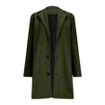 thumbnail image 4 of Jacket for Women Trendy Elegant Single Lapel Wool Solid Commute Work Trench Coat Winter Clothes, 4 of 4