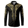 thumbnail image 4 of CONZONE Mens Western Cowboy Buttons Down Shirts Long Sleeve Shirts for Men Trendy Graphic Lapel Soft Lightweight Tops, 4 of 4