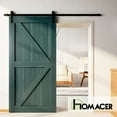 thumbnail image 2 of Homacer 5-in-1 Design 54'' W x 80'' H x 1-3/8'' D Solid Wood Barn Door, Finished and Unassembled, with Pre-drilled Holes for Easy Assemble and Pre-routed Groove, Interior Only (Royal Pine), 2 of 7