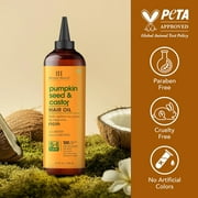 Botanic Hearth 100% Pure Pumpkin Castor Oil For Hair Growth | Infused with Pumpkin, Castor, Biotin | Hair Oil Repairs Dry Damaged Hair, Strengthening, Healthier - Hair Tonic, 6.7 fl oz