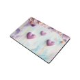 thumbnail image 3 of ZFLMY Hearts Flowers Pastel Diatom Mud Mats Non-Slip Home Rug 24x16in, 3 of 5