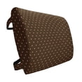 thumbnail image 1 of Abstract Lumbar Pillow, Cupcake Pattern with Hearts on Top Sweets Dark Toned Brown Background, Soft Back Cushion Office Chairs with Adjustable Straps, 14" x 13", Brown Beige Dark Coral, by Ambesonne, 1 of 7