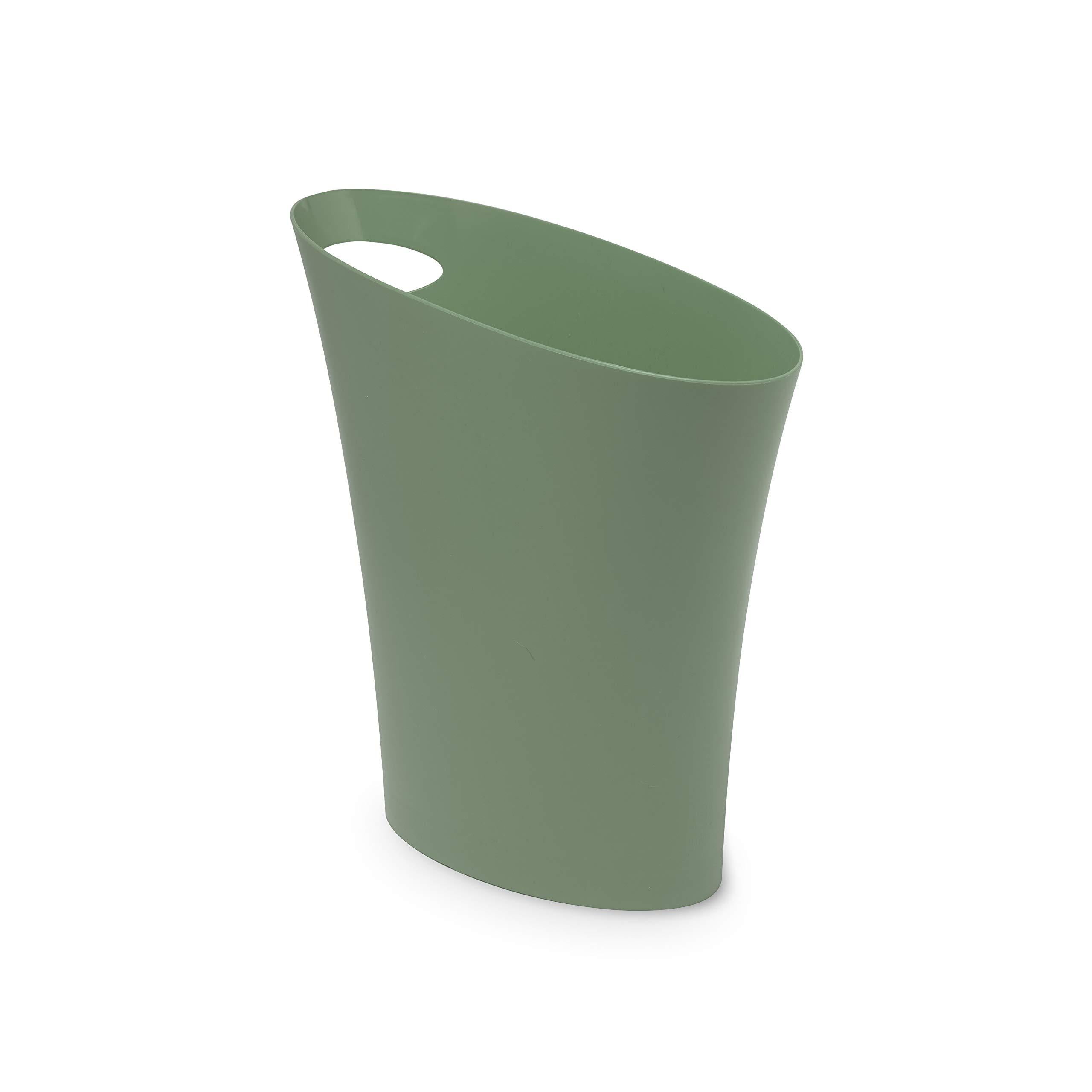 Umbra Skinny, Spruce Sleek & Stylish Bathroom Trash, Small Garbage Can